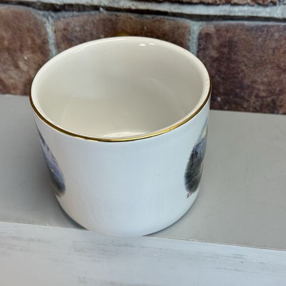 Thomas Kinkade “Moonlight Cottage” Collectible Tea Cup Mug & Saucer Set - Picture 7 of 9